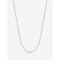 Simply Silver Sterling Silver 925 Polished Station Allway Necklace