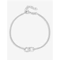 Simply Silver Sterling Silver 925 Diamond Cut Interlink Bracelet
