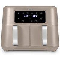Tower T17137Msh Vortx Dual Basket Air Fryer - Latte And Chrome Trim