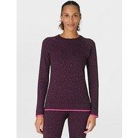 Sweaty Betty Animal Crew Neck Base Layer Top - Purple