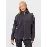 Sweaty Betty Womens Training Plush Textured Zip Up Fleece - Blue