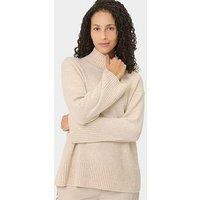Sweaty Betty Alpine Wool Funnel Neck Jumper - Beige