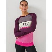 Sweaty Betty Ribbed Base Layer Top - Purple