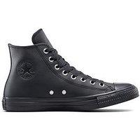 Converse Mens Chuck Taylor All Star Leather High Top - Black