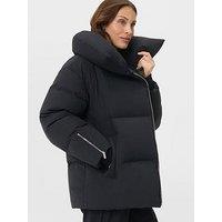 Sweaty Betty Nimbus Cloud Funnel-Neck Shell-Down Puffer Jacket - Black