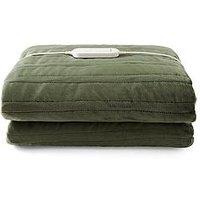 Morphy Richards Teddy Fleece & Flannel Fleece Throw 160Cm X 130Cm Green