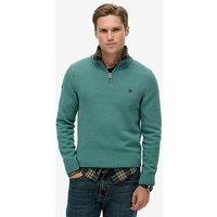 Superdry Cotton Half Zip Knitted Jumper