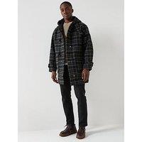 Lyle & Scott Modular Tartan Duffle Coat - Black