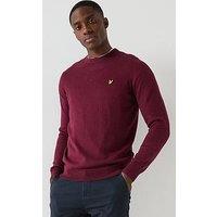 Lyle & Scott Cotton Merino Crew Neck Jumper - Red