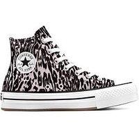 Converse Chuck Taylor All Star Hi-Top Leopard Eva Lift - Grey