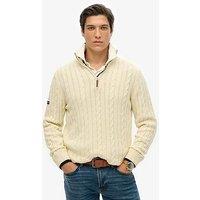 Superdry Preppy Cotton Cable Half Zip Knitted Jumper