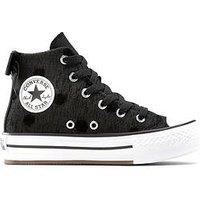 Converse Youth Chuck Taylor All Star Lift Bow Platform High Top - Black