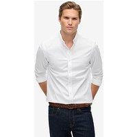 Superdry Essentials Tailored Long Sleeve Shirt - White