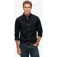 Superdry Essentials Tailored Long Sleeve Shirt - Black