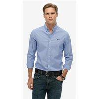 Superdry Essentials Tailored Long Sleeve Shirt - Blue