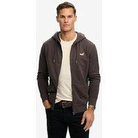 Superdry Essential Logo Zip Hoodie - Black