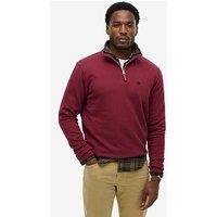 Superdry Preppy Half Zip Henley - Dark Red