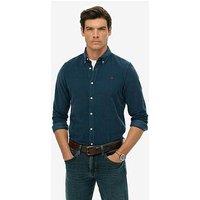 Superdry Classic Needle Cord Long Sleeve Shirt - Blue