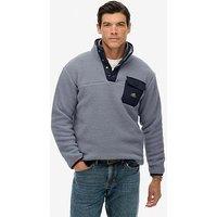 Superdry Fuji Fleece Henley - Blue