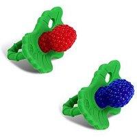 Razbaby Razberry Teether 2Pk Red & Blue (Pouch)