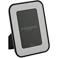 Hestia Impressions Black Oval Corner Photo Frame 4" X 6"