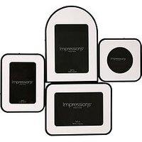 Hestia Impressions Black 4 Multi Aperture Photo Frame