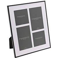 Hestia Impressions Black With White Mount Rectangular 4 Aperture Photo Frame