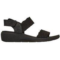Skechers Arya Slingback Sandal - Metallic Knit - Black
