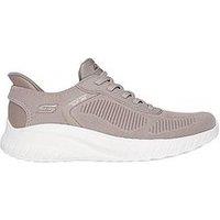 Skechers Wide Fit Bobs Squad Chaos Current Muse Slip-Ins Trainer - Taupe