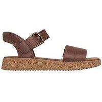 Skechers Bobs Sun Vibebe Corky Slip-Ins Sandal - Chocolate Textile