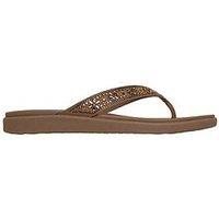 Skechers Meditation Luxe Toe-Post Sandal - Mocha Knit