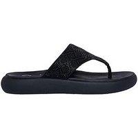 Skechers Asana Luxe Toe-Post Sandal - Black
