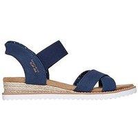 Skechers Desert Kiss Golden Lily Slip-Ins Sandal - Navy Washed Canvas