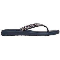 Skechers Meditation Luxe Toe-Post Sandal - Navy