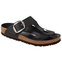 Birkenstock Gizeh Big Buckle Oiled Leather Sandal - Black