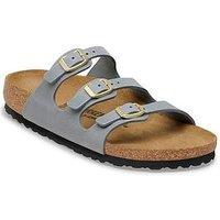 Birkenstock Florida Oiled Leather Sandal - Basalt Gray