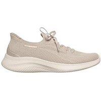 Skechers Wide Fit Ultra Flex 40 Slip-Ins Trainer - Cream