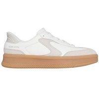 Skechers Hotshot Hi Lifted Luxe Slip-In Trainer - Off White