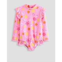 The Very Collection Baby Girl Shell Print Sunsafe Swimsuit - Pink