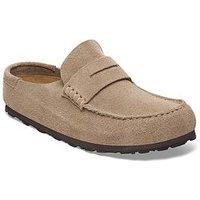 Birkenstock Naples Wrapped Suede Clogs- Taupe