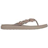 Skechers Meditation Luxe Toe-Post Sandal - Taupe Mitobuck