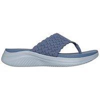 Skechers Ultra Flex 3.0 Sandal Rhythm Waves Toe-Post Sandal - Slate Knit