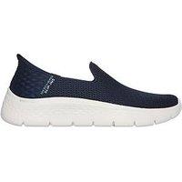 Skechers Wide Fit Go Walk Flex Relish Slip-In Plimsoll - Navy