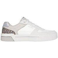 Skechers Jade Lustrous Luxury Suede Trainer - White