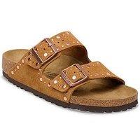 Birkenstock Arizona Rivet Suede Sandals - Brown