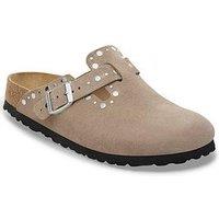 Birkenstock Boston Suede Rivet Shoe - Taupe