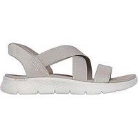 Skechers Go Walk Flex Glimmer Up Slip-Ins Sandal - Taupe Textile