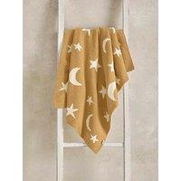 Mamas & Papas Chenille Blanket - Honey Moon/Star