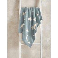 Mamas & Papas Chenille Blanket - Blue Moon/Star