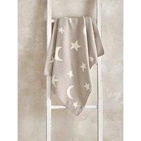 Mamas & Papas Chenille Blanket - Neutral Moon/Star